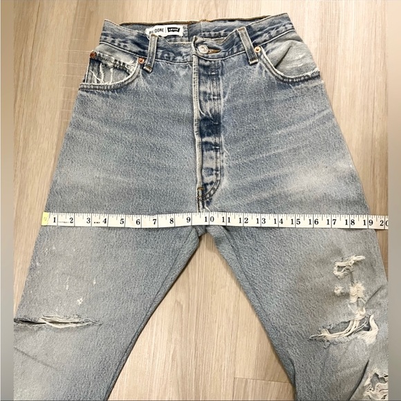 Redone vintage levi’s 501 high rise skinny jeans cropped - Picture 8 of 13